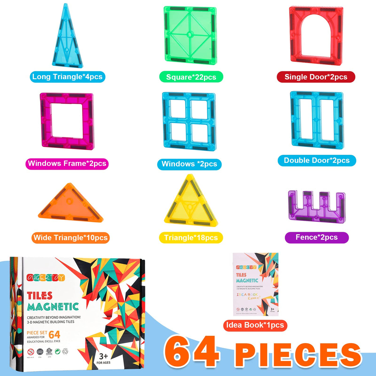 OugerToy building tiles support 2D and 3D design play and collaboration.