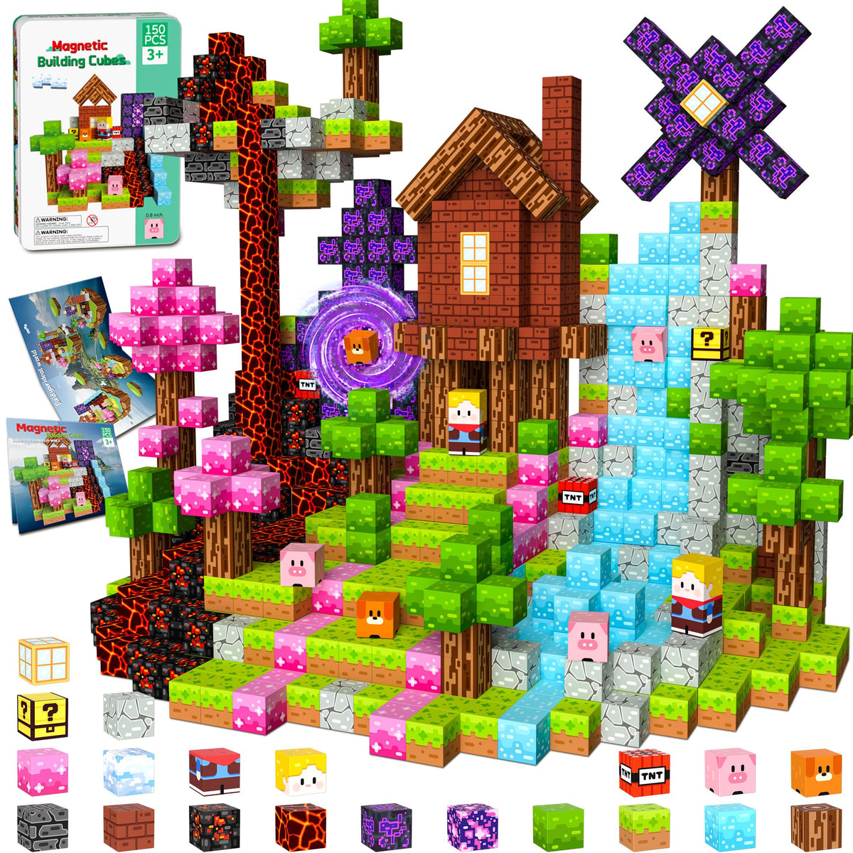 OUGUI magnetic blocks in a colorful box for organized, imaginative play.