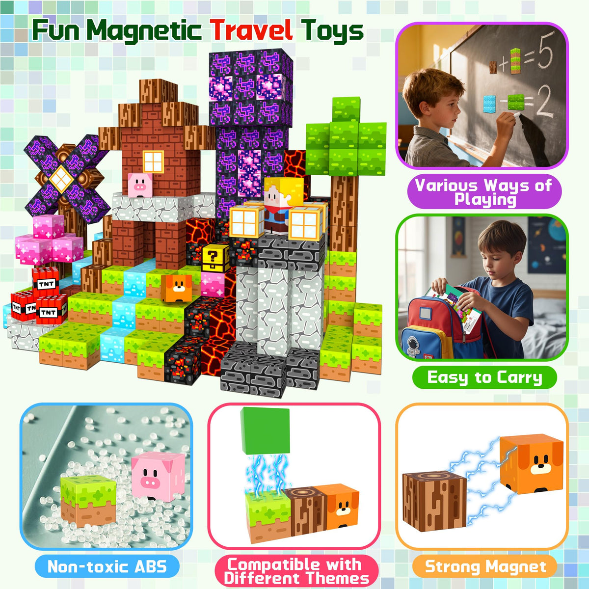 OUGUI kids building with cubes demonstrates hands-on STEM exploration.