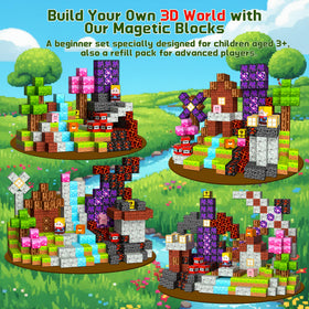 OUGUI pixel-art models featuring animals ready for creative building.