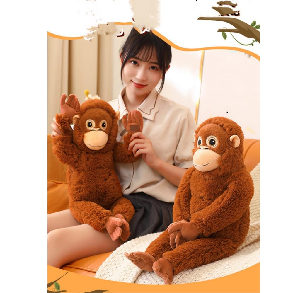 OUKEYI Punch Monkey plush sitting pose ready for action and companionship.