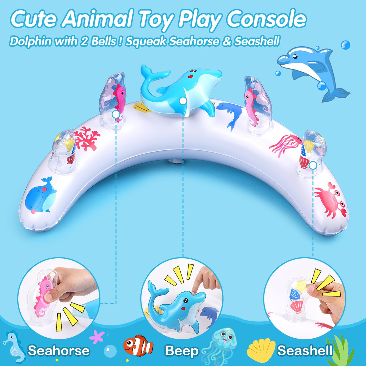 Oukitoymer baby pool float sun canopy shields infant with UPF50+ protection
