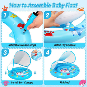 Oukitoymer widened-seat design keeps baby securely seated during splashes