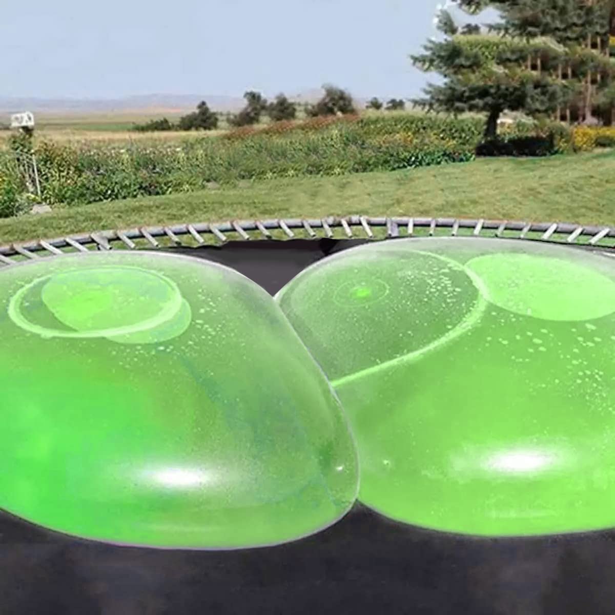 OULUN 47-inch giant water bubble ball in flat view, durable and playful outdoor toy