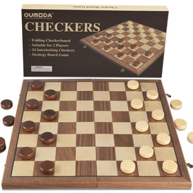 24 piece set provides a complete checkers experience