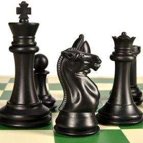 OUMODA silicone chess board 20x20 with green and white squares lies flat.