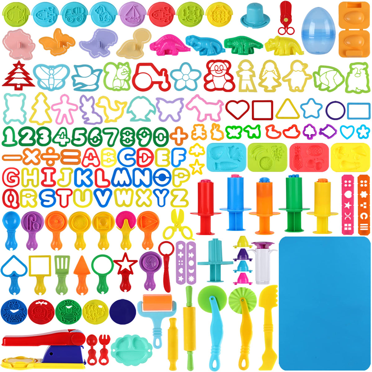 Oun Nana dough tools set for kids, colorful kit for imaginative play and creativity