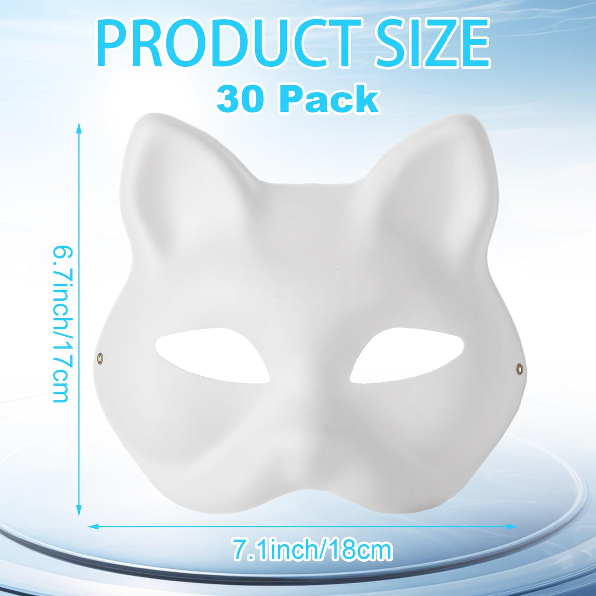 Oungy blank white pulp mask surface, a smooth canvas for coloring and design.