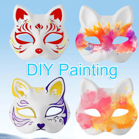 Oungy DIY art cat mask color, sketch, and embellish for a unique look.