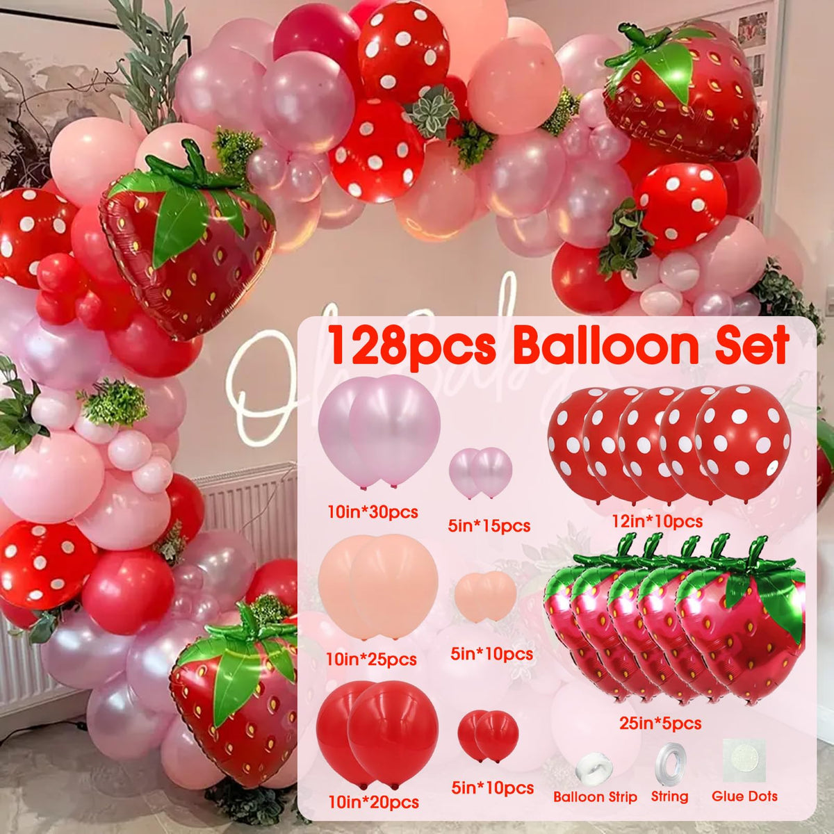 OUNIY strawberry cake topper elevates desserts with cute charm