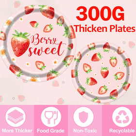 OUNIY Strawberry napkins add festive touch and easy cleanup