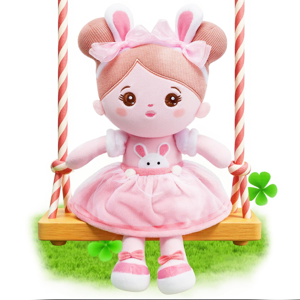 OUOZZZ 12.6-inch soft baby doll with cozy fabric for safe teething-friendly play