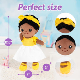 OUOZZZ African American doll with yellow bow tie, sparks imaginative role play