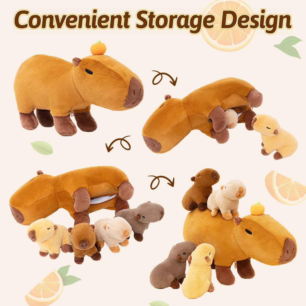 OUOZZZ Capybara in a child's room as cuddly decor and comforting pillow.