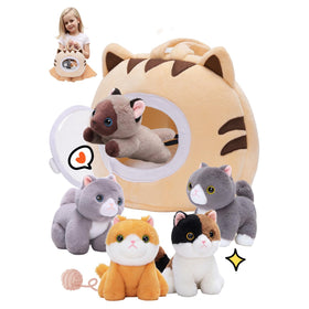 OUOZZZ cat house calico: soft kittens spark imaginative play and recognition