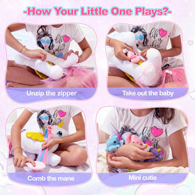 OUOZZZ rainbow wings and horn add sparkle for pretend play