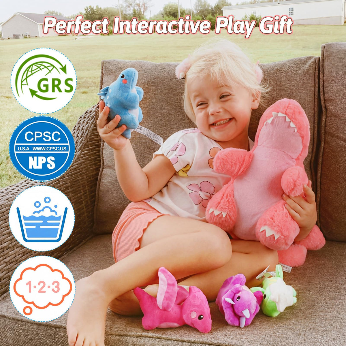 OUOZZZ dino pillow bedtimes soft image highlights a cozy cuddle buddy and decor