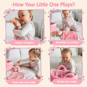OUOZZZ bassinet for doll offers cozy, portable resting space.