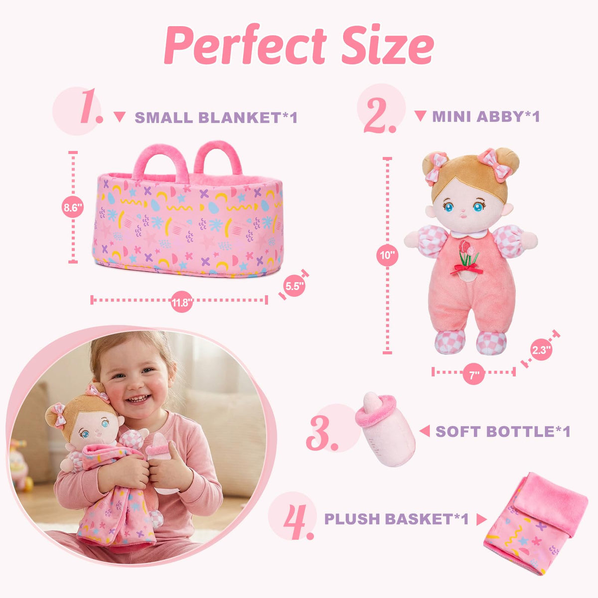 OUOZZZ doll blanket keeps doll warm during cuddles.