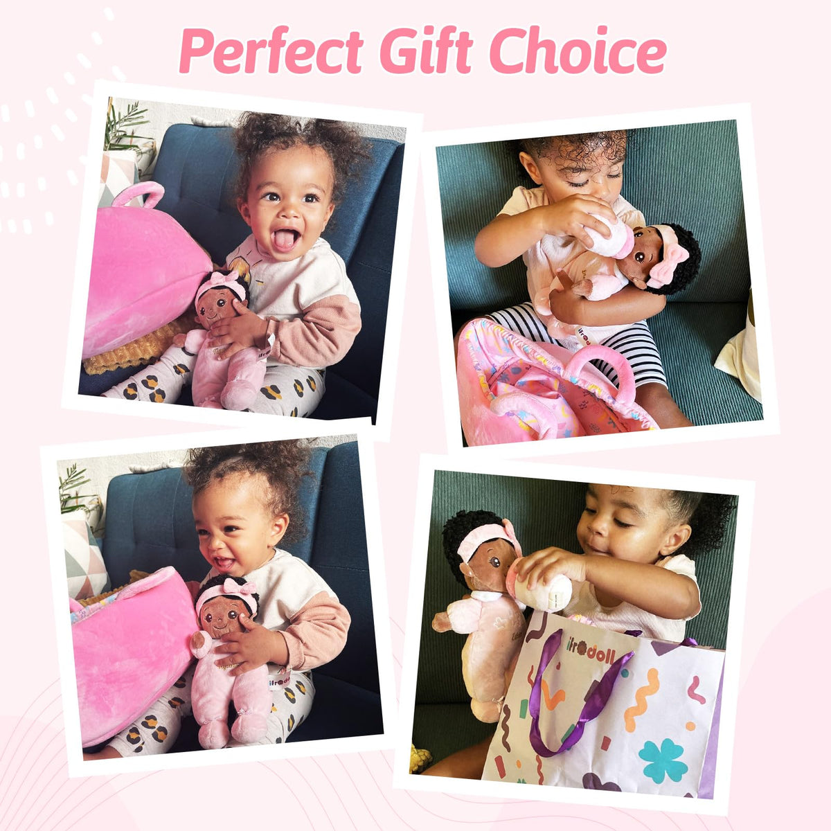 OUOZZZ doll feeding bottle for realistic mealtime pretend play.