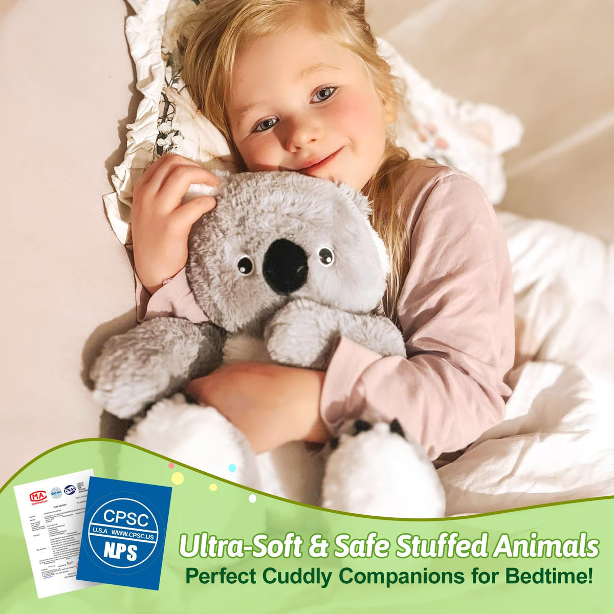 OUOZZZ koala soft plush fabric is gentle on skin and easy to clean.