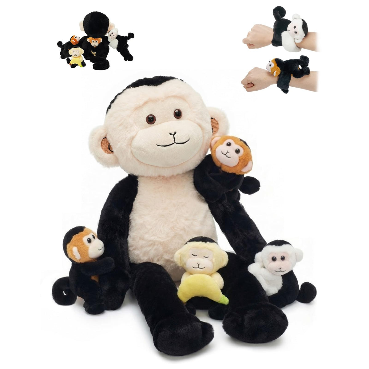 OUOZZZ mama monkey plush, 19.3 inches tall, ideal for cuddling and imaginative stories
