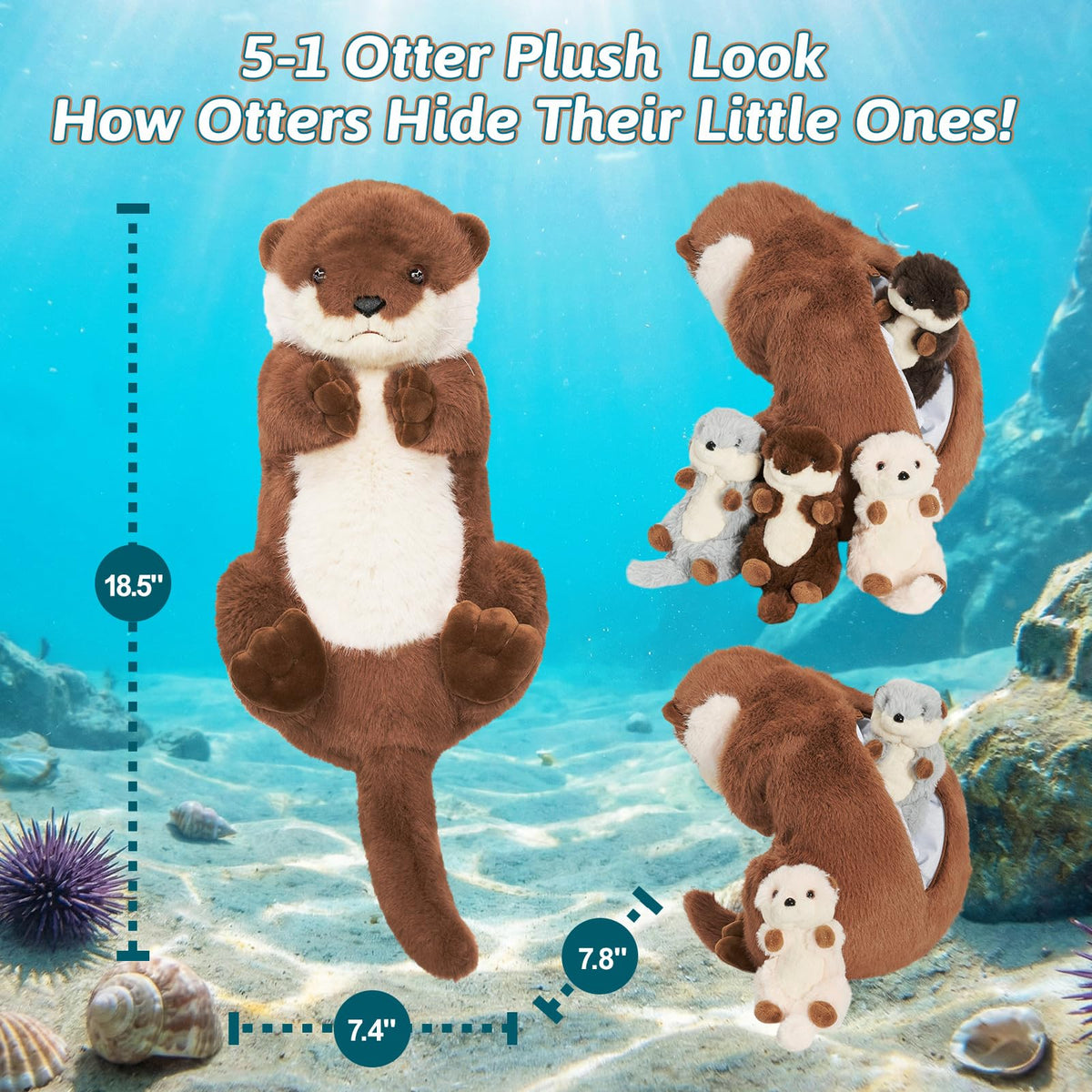 OUOZZZ soft eco-friendly fabric otter plush for gentle cuddles.