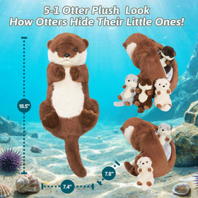 OUOZZZ soft eco-friendly fabric otter plush for gentle cuddles.