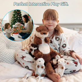 OUOZZZ otter plush serves as travel companion and comforting naptime buddy.