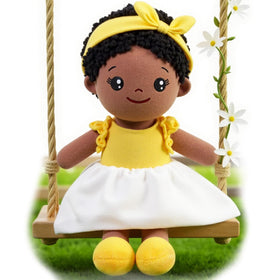 OUOZZZ soft 12.6-inch black baby doll, gentle playmate for toddlers