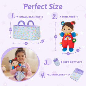 OUOZZZ soft baby doll set bassinet for soothing sleep and caring routines