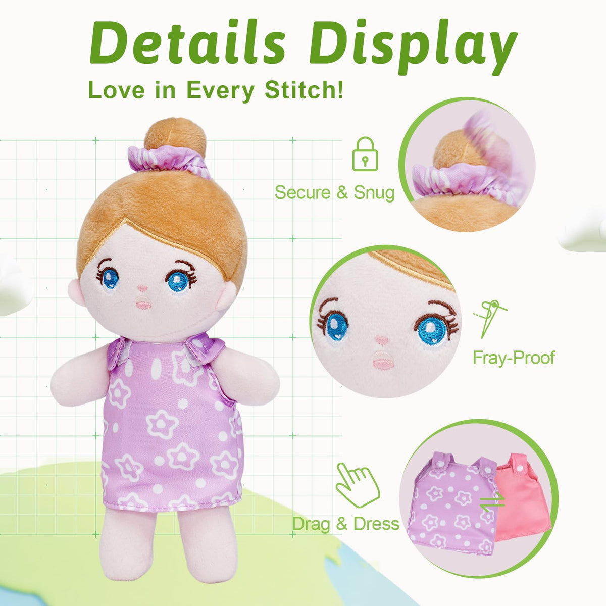 OUOZZZ plush dolls as huggable companions for imaginative play
