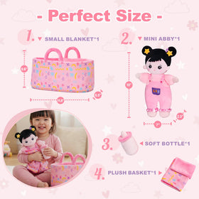 OUOZZZ soft doll bassinet for nurturing care play sessions.