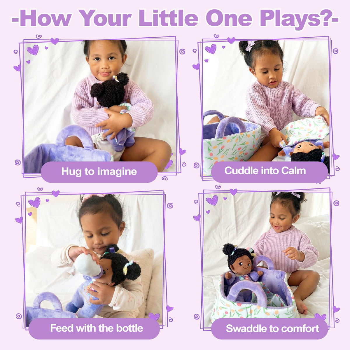 OUOZZZ soft plush baby doll adds gentle companionship for role-play