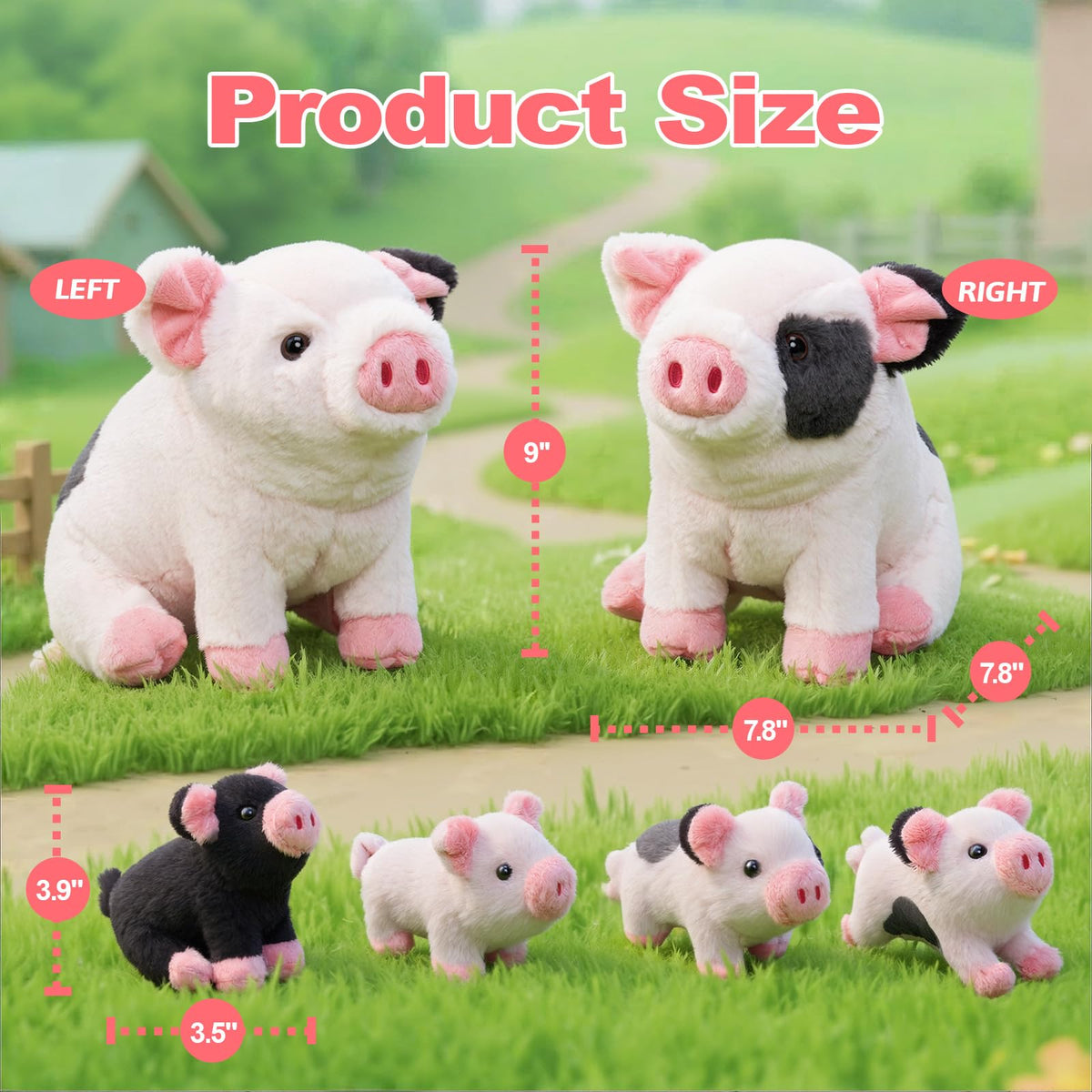 OUOZZZ mama pig with four piglets inside sparks creative adventures.