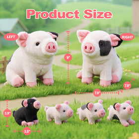 OUOZZZ mama pig with four piglets inside sparks creative adventures.