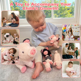 OUOZZZ travel-ready pig toy fits in small hands.