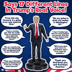 OUR FRIENDLY FOREST Trump figure with button press, crystal-clear audio for laughs