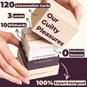 The 120-card deck prompts playful conversations.