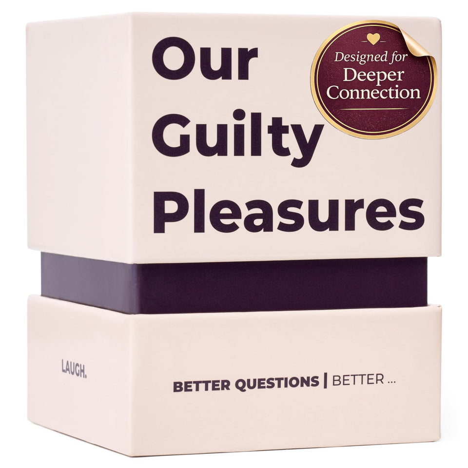 Our Guilty Pleasures couples card game cover inspires stylish date night ideas.