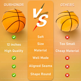 OurHonor basketball pillow side view highlights dimensional shape for cozy support.