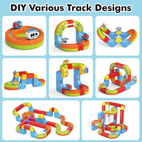 OURSHE Electric Train Set kids assemble for hands-on building fun.