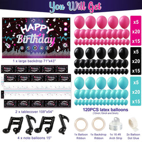 OurWarm balloon arch creates a striking centerpiece for TikTok-themed parties.