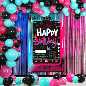 OurWarm birthday tablecloth protects surfaces while preserving color theme.