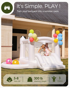 Outfunny 3-in-1 bounce castle provides bounce, ball pit, and slide.