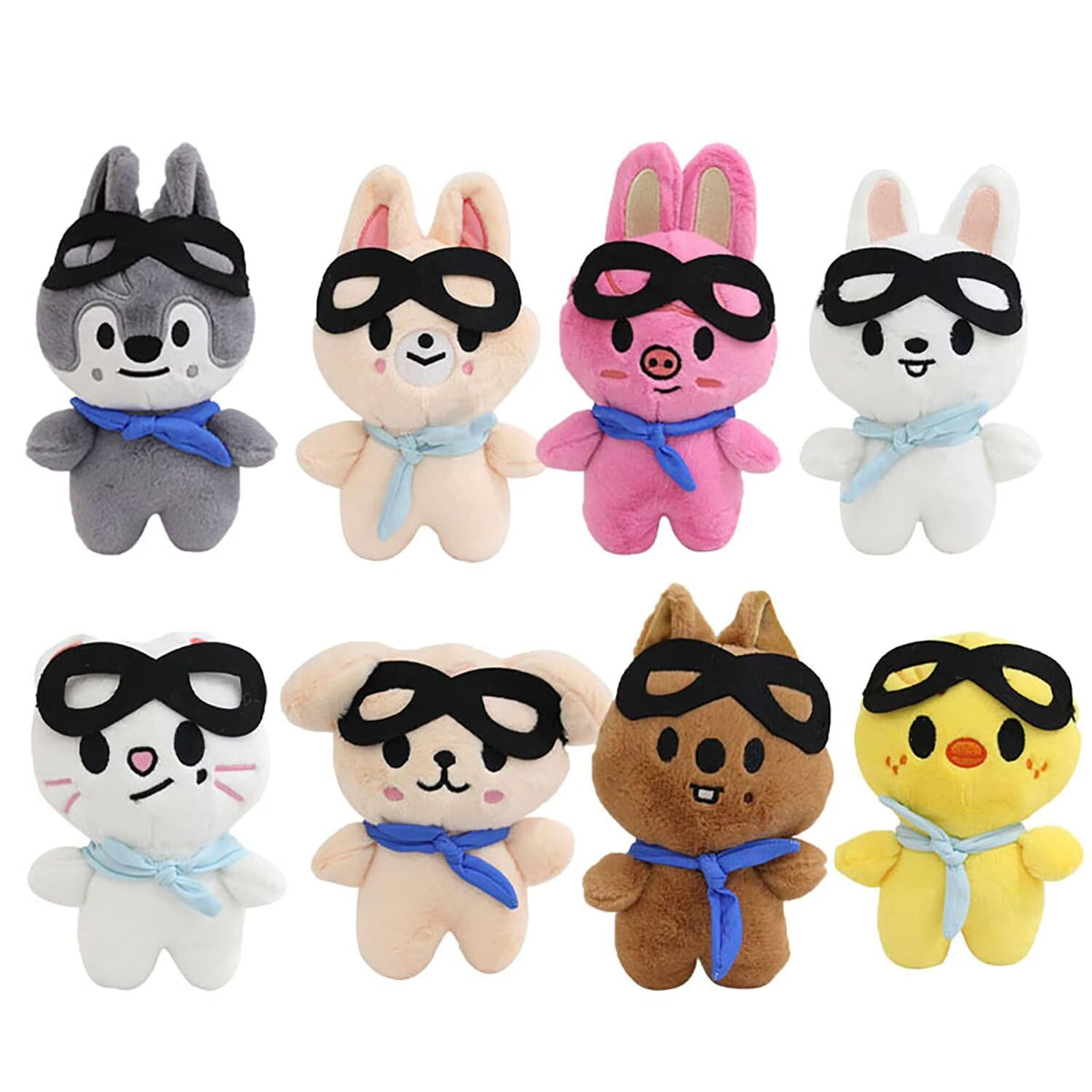 Outofgas SKZ00 plushies front view with pilot sunglasses, ideal for display and gifting.