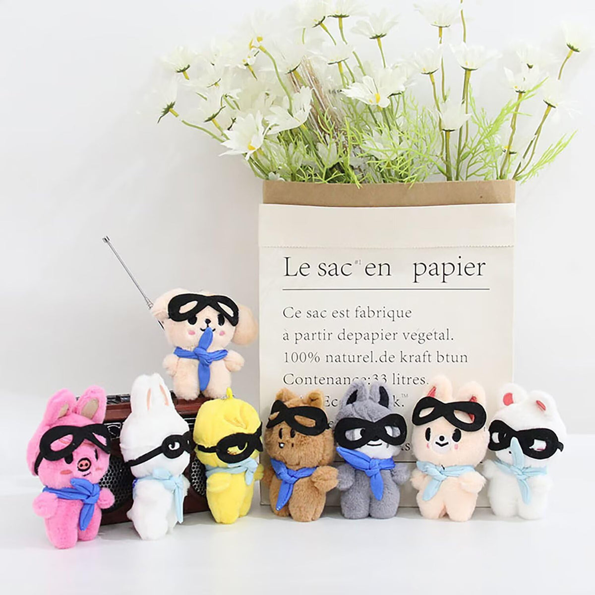 Outofgas SKZ00 plushies set, perfect gift or shelf display.