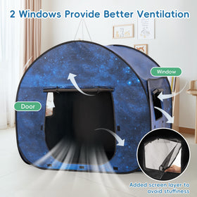 OUTREE Sensory Tent easy pop-up setup saves time.