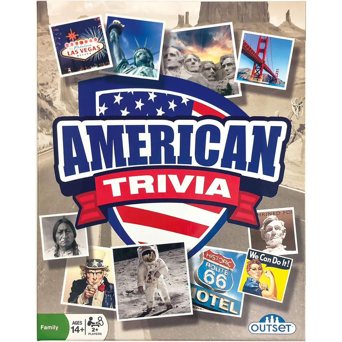 Outset Media American Trivia Game score pad aids keeping score.