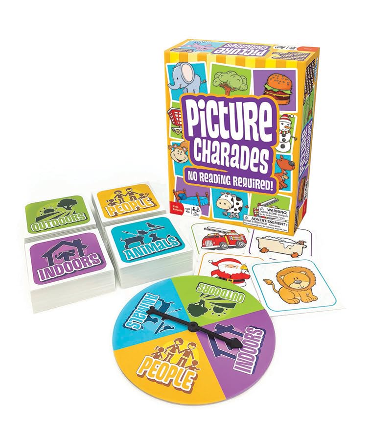 Outset Media Picture Charades packaging shows Made in Canada label.